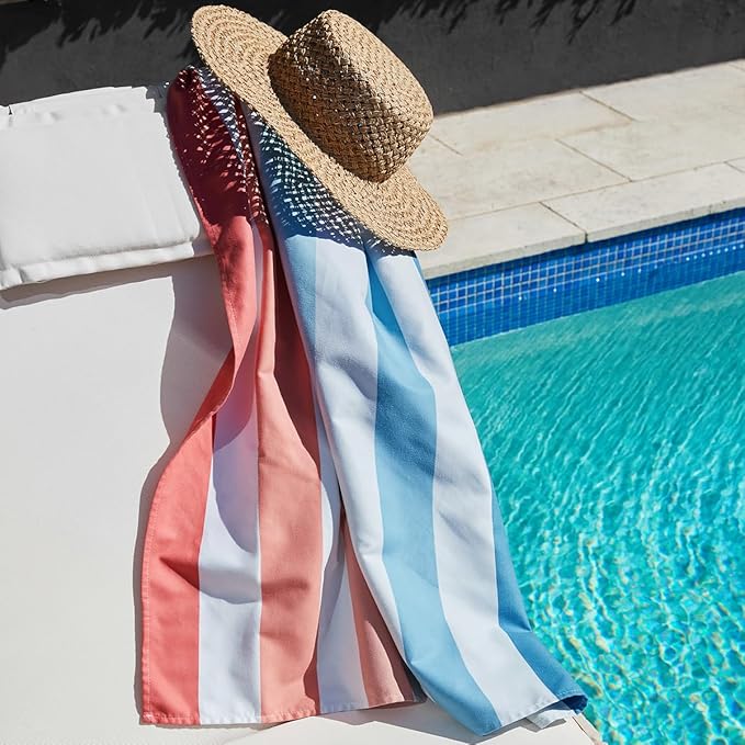 Dock & Bay Beach Towel - Quick Dry, Sand Free - Compact, Lightweight - 100% Recycled - Includes Bag - Summer - Sand to Sea, Large (160x90cm, 63x35)