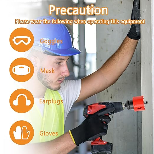 Hole Saw Heavy Duty bit Hex Shank,Hole Saw HSS with Arbor Bi-Metal & Heavy Duty Hole Saw Cutter for Wood Corn Hole Boards Plastic Drywall (φ76)
