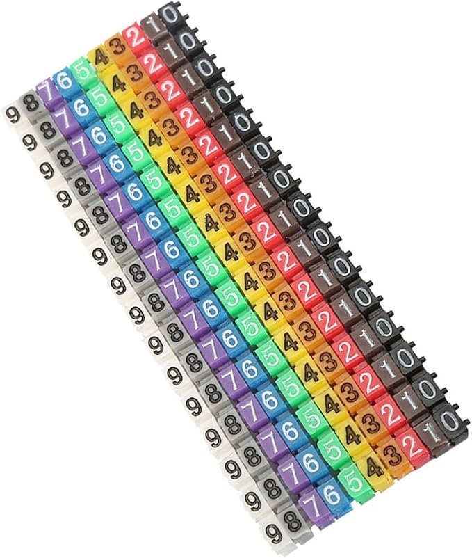 Generic Colorful Wire Number Tube Cable Marker Digital Number Label Tube (150PCS KCM-1.5MM 1.5 Square), Genericpo5i7zng8h-01