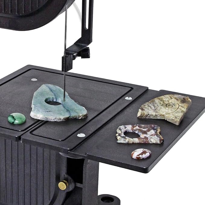 Inland Craft DB-100 Band Saw Machine, Tabletop Wet Saw for Glass, Stone, Plastic, Coral, Mosaics Crafting, Stained Glass Cutter, Cut Free-Form Cabochons, Shapes & Curves, Includes Diamond Blade