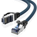 Cat8 Ethernet Cable 25 ft 1 Pack, High Speed 40Gbps 2000MHz, Braided, Blue, Compatible with Router, Modem, Laptop, PC, Gaming