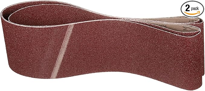 6 x 80 Inch Sanding Belt, 2 Pcs 36 Grit Knife Sharpener Belts Work Sharpening for Belt Sander Knife Carving Tool Metal Working