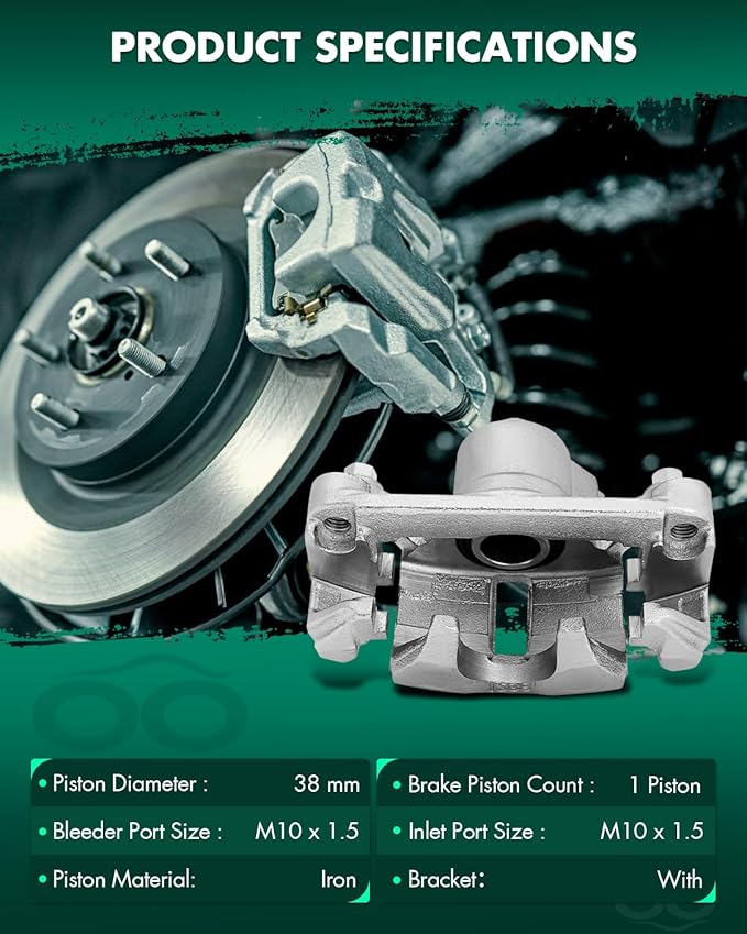 SCITOO 18B4645 Disc Brake Caliper Assembly with Bracket Fit For Buick Allure/Century/LaCrosse/Regal,For Chevy Impala/Monte Carlo,For Oldsmobile Intrigue 98-02,For Pontiac Grand Prix 97-03