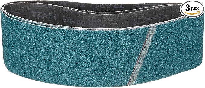 4 x 48 Inch Sanding Belt, 3 Pcs 40 Grit Zirconia Knife Sharpener Belts Work Sharpening for Belt Sander Knife Carving Tool Metal Working