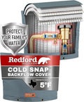 Redford Supply Co. Cold Snap (5°F) Backflow Preventer Insulation Cover, 36" W x 24" H, Pipe Insulation, Water Sprinkler Covers for Outside, Sprinkler Backflow Cover for Winter, Well Pump Bag (Gray)