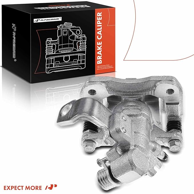 A-Premium Disc Brake Caliper Assembly with Bracket Compatible with Select Honda and Acura Models - Civic 2006-2015, ILX 2013-2018, CSX 2006-2011 - Rear Right Passenger Side
