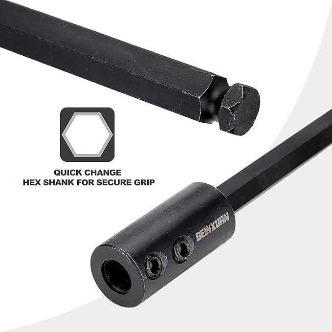 Tools Hole Saw Extension Chuck, 12-Inch x 1/2-Inch Hex Shank Reducing Locking Impact Extension