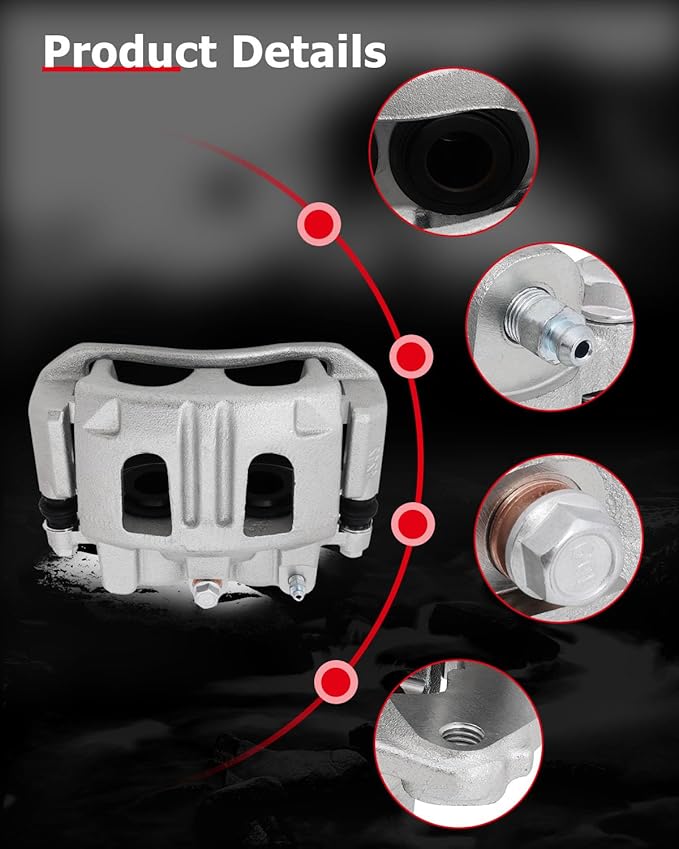 cciyu Front Right Brake Caliper Assembly w/Bracket 18B4951 2005 2006 For Chevy For Equinox,2006 For Pontiac For Torrent,2004 2005 2006 2007 For Saturn For Vue