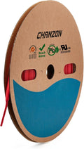 Chanzon 2:1 Ratio - 80Ft Roll - 1/4" (6mm) Heat Shrink Tubing 2:1(25M Total Length) Red Polyolefin Sleeving Wrap Shrinking 2 to 1 1pcs