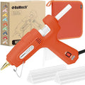 ROMECH Full Size Hot Glue Gun with 60/100W Dual Power and 21 Hot Glue Sticks (7/16"), Fast Preheating Heavy Duty Industrial Gluegun with Storage Case for Crafting, DIY and Repairs (Orange)