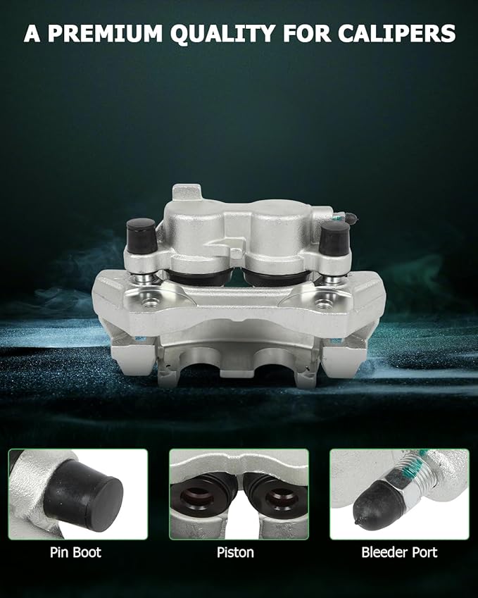 SCITOO Front Left Brake Caliper With Bracket 18B5297 Compatible For Dodge For Durango 2011-2018 For Jeep For Grand Cherokee 2011-2017