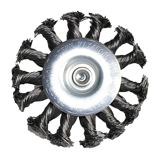 3PCS 3 Inch Knotted Wire Wheel Brushes Kit for Drill with 1/4-Inch Shank,Twist Brush Set Perfect for Rust Removal, Corrosion and Paint,Wire Wheels for Power-Operated Grinders