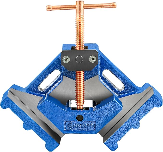 W045C Ductile Iron Welding Machine Angle Clamp, Heavy Duty Right Angle 90 Degrees Welding Clamps for Woodworking Corner Miter Clamp