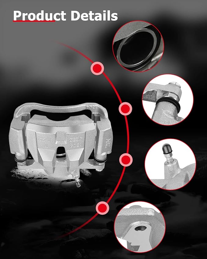 cciyu Front Right Brake Caliper Assembly w/Bracket 19B3435 2009-2010 For Pontiac For Vibe,2008-2014 For Scion For xD,2009-2019 For Toyota For Corolla,2009-2014 For Toyota For Matrix