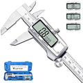Kynup Digital Caliper, Caliper Measuring Tool, Micrometer Dial Vernier Caliper Digital, Full Turn Off, Stainless Steel, Switch from Inch Metric Fraction (6Inch/150MM)