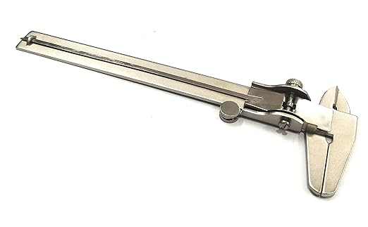Non-Digital Vernier Caliper - Professional Metric & Imperial Measuring Tool for Inside, Outside, Depth, and Step Measurements (Non - Steel Plated Body)