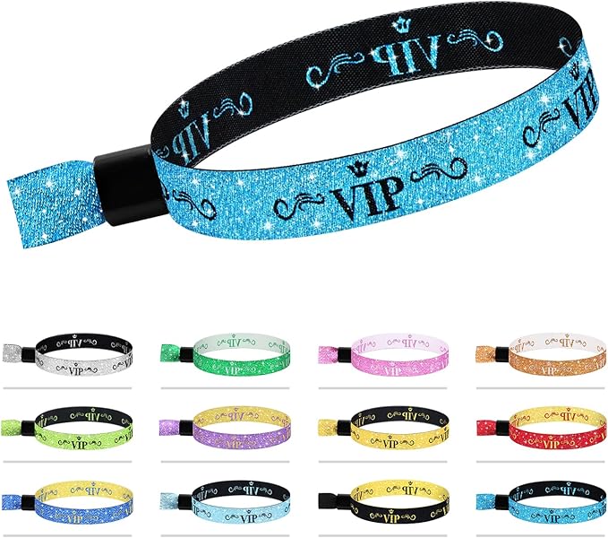 100 Pcs VIP Cloth Event Wristband, Disposable VIP Wristbands for Events, Colored VIP Wristbands Events,for Lightweight Concert,Club Entrance Wrist Strap Party Wristband Event (Color : Water Blue)