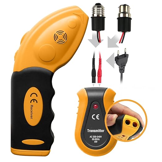 allsun AC 200-240V Circuits Fuses Breaker Non-Contact Voltage Sensor Locate AC Circuits/Fuses Socket Plugs Lamp Outlet Adapters