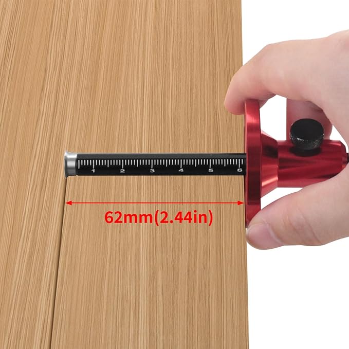 Garosa Wheel Marking Gauges Woodworking Scriber Line Marker Wood Tenon Scriber Metric Inch Scales Woodworker Alloy Blade Wheel Marking Indicator
