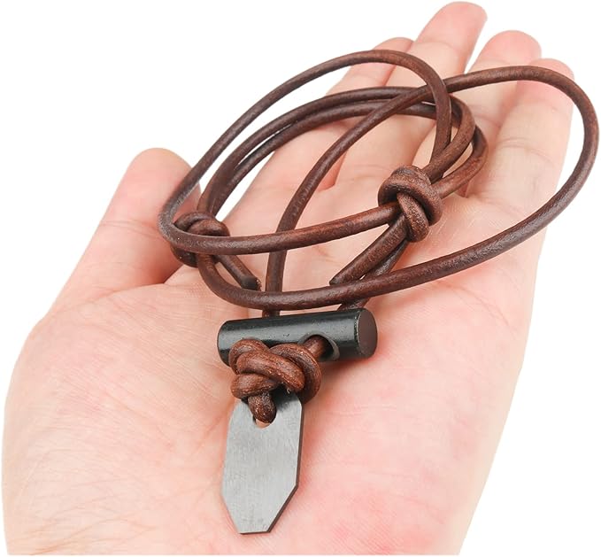 FNL Ceramic Fire Starter Necklace Leather Cord