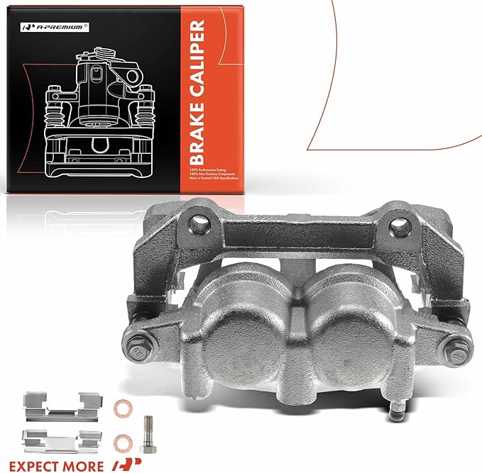 A-Premium Disc Brake Caliper Assembly with Bracket Compatible with Select Jeep Models - Commander 2006-2010, Grand Cherokee 2005-2010, Sport Utility - Front Right Passenger Side