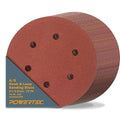 POWERTEC 40/80/120 Grit, 75 PK, 6 Inch Sanding Discs – Hook and Loop, 6-Hole Aluminum Oxide Orbital Sander Pads, Woodworking Round Sandpaper for Random Orbital, Air, Pneumatic & DA Sanders (45251)