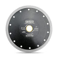 DT-DIATOOL Diamond Tile Blade 7 Inch Diamond Turbo X Mesh Rim Segement Circular Saw Blade for Procelain Ceramic Stoneware Marble Granite Fits 5/8"-7/8" Arbor