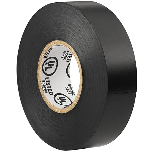 Black Electrical Tape - Professional Grade - 3/4 inch x 66ft - PVC Vinyl Electrical Insulating Tape for All Weather - U/L Approved - Waterproof - Pack of 3