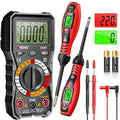 Multimeter with Voltage Tester Screwdriver Measures Non Contact Voltage Detector,Current,Resistance,Continuity,Diodes,Dual Range AC 11V/30V-1000V,Live/Null Wire Electric Tester with LCD Display