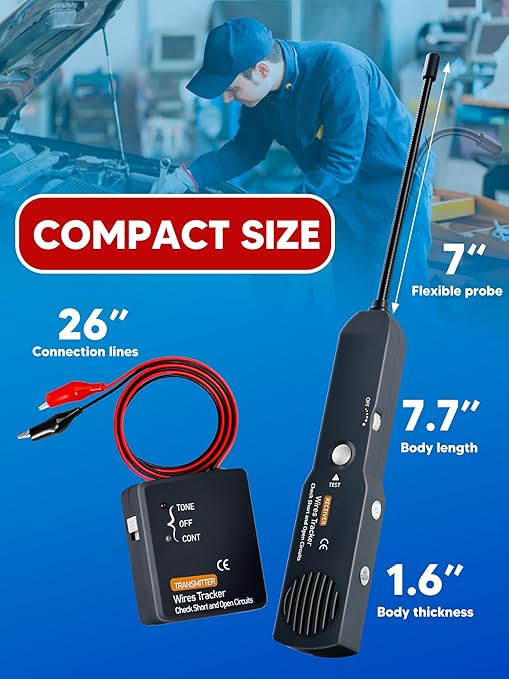 Circuit Tracer, Automotive Short Circuit Finder, Wire Tracer, Automotive Short and Open Finder Repair Tool EM415PRO DC 6-42V