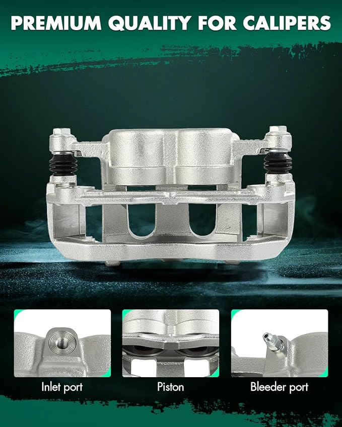 SCITOO 18B4995 Front Left Disc Brake Caliper w/Bracket Fit For Ford For Explorer 2006-2010,For Ford For Explorer Sport Trac 2007-2010,For Mercury For Mountaineer 2006-2010, Single Piston
