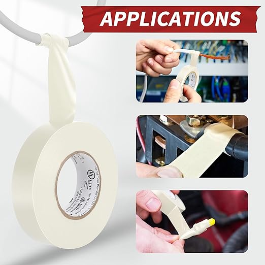 Avery Dennison Electrical Tape, Professional Grade PVC Electric Tape, UL/CSA Listed Insulating Vinyl Tape for Electrical, Repairs, Automotive and Equipment, Pro-36C, ¾ in x 66 ft, White, 1 Roll