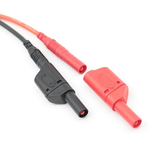5Colors Safety Fully Insulated Test 4mm Banana Plugs Male Stackable Connectors with Banana Jack Adapters for Multimeter Test Leads Probes 10Pcs