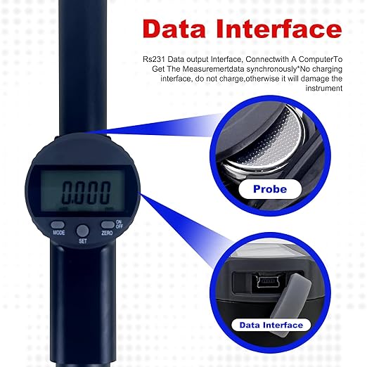 Digital Dial Indicator,with A Range of 100mm/4 in,Dlectrical Digital Indicator Graduation Resolution of 0.01mm