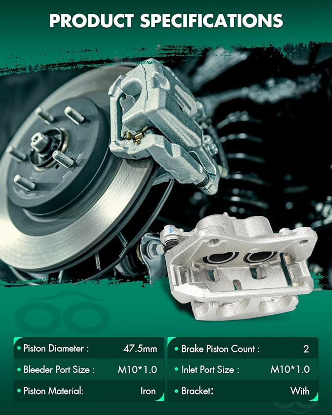 SCITOO 19B3826 Front Left Disc Brake Caliper Assembly w/Bracket For Honda For Pilot 2009-2015