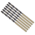 Drill Bit, 3mm Cutting Diameter, 4341 HSS Gold and Black 118° Cutting Angle Number Jobber Bits - (Applications: for Drilling Soft Metal Plastic Wood), 6-Pieces