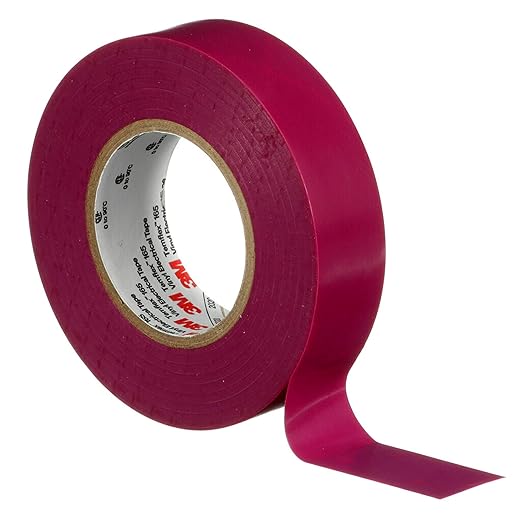 3M Temflex Multi-Purpose Vinyl Electrical Tape 165, Purple, 3/4 in x 60 ft (19 mm x 18 m), 10 Roll Pack