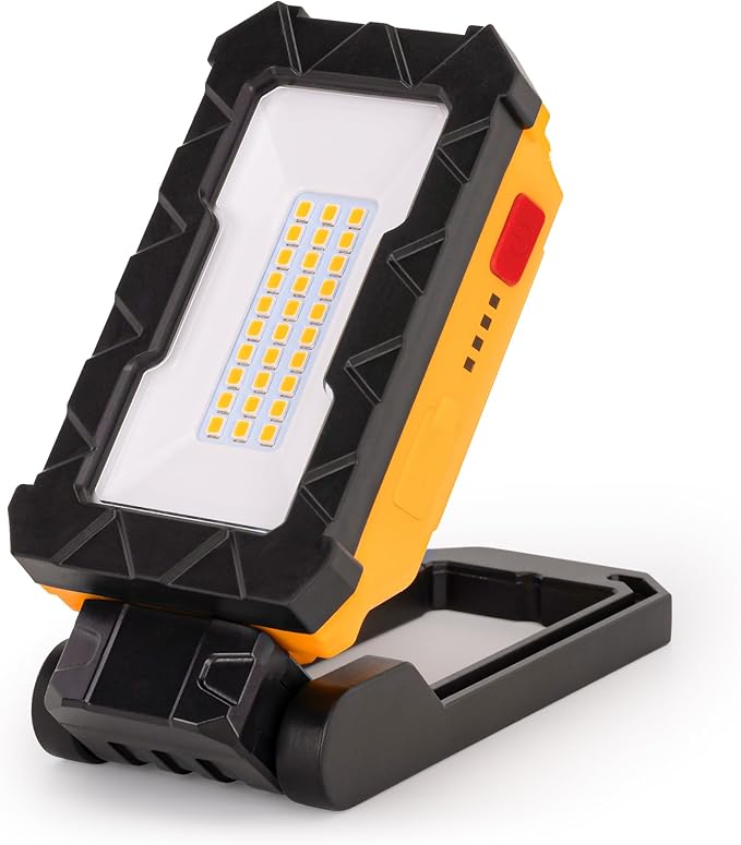 LUTEC Rechargeable Work Light, 1000 Lumens LED Magnetic Light with Magnetic Base and Hanging Hook，360°Rotate and 200°Swivel for Car Repair, Emergency and Camping