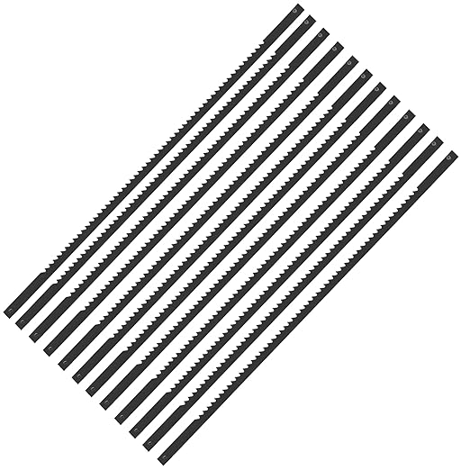 5 Inch Pin End Scroll Saw Blade 15 TPI for Wood, High Carbon Steel 36 Pack