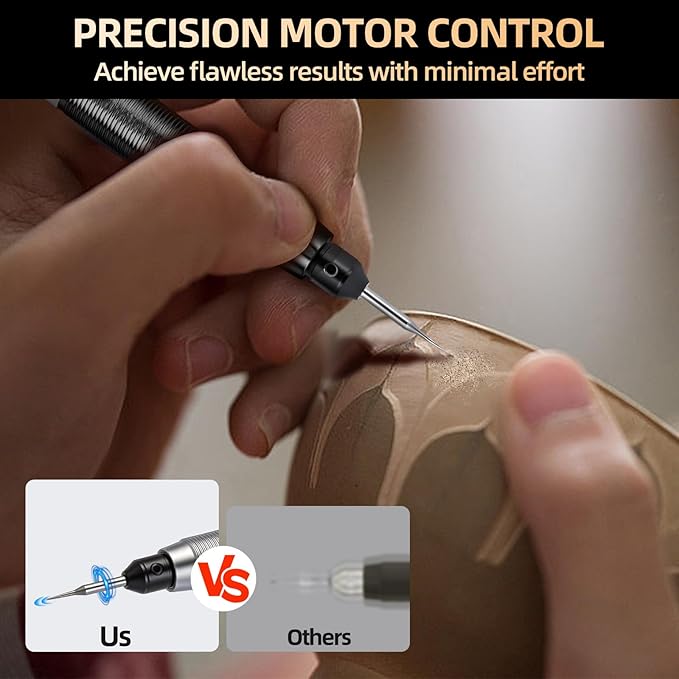 Engraver Pen, HARDELL Engraving Pen USB Rechargable with Premium Bits, Cordless Engraving Tool Portable, Micro DIY Engraving Tool Kit for Glass Stone Wood Metal Plastic Jewelry