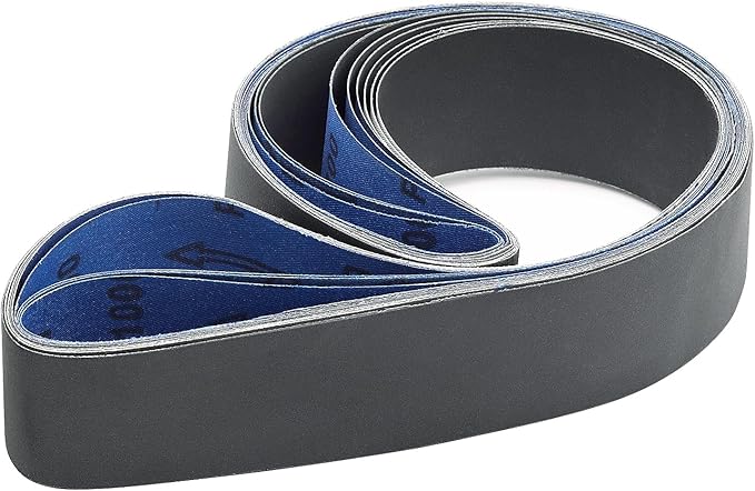 2 X 72 Inch Silicon Carbide Extra Fine Grit Sanding Belts 600, 800, 1000 Grits, 2x72 Grinding Belts for Knife Sharpening, 6 Pack Assortment