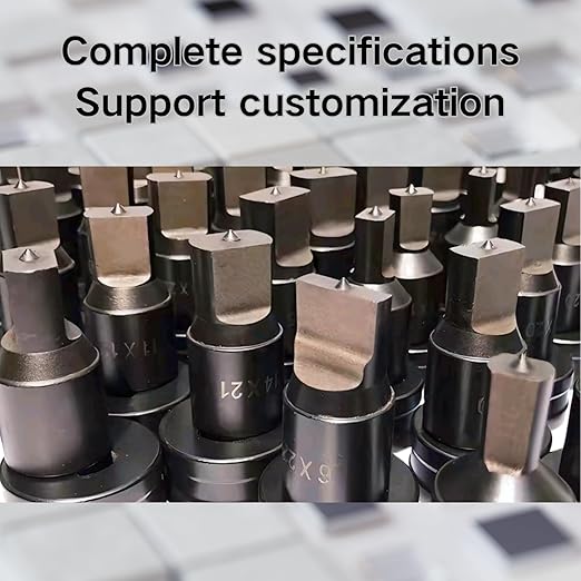 9-Piece Square Hole Punch Die Set for Hydraulic Punch Tool - Compatible with CH-70 Machine, Metal Punching Dies for Steel Sheet, Copper Plate, Aluminum Plate (9-Piece Square Hole Punch Die Set)