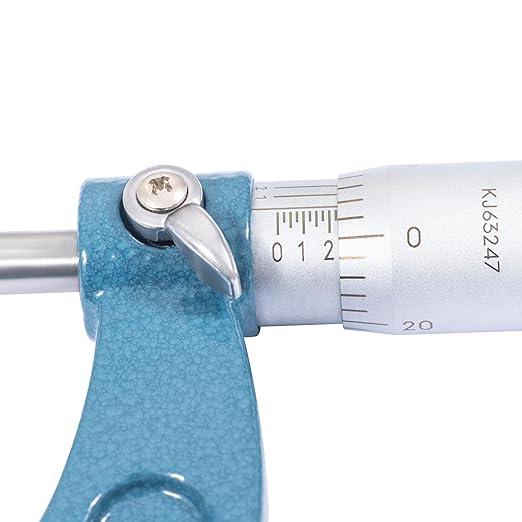 PEC Tools 4-5” Outside Micrometer, Industrial-Grade Precision Measuring Tool, Hardened Steel, High-Accuracy Micrometer with Ratchet Stop & Carbide-Tipped Measuring Faces for Machining & Engineering