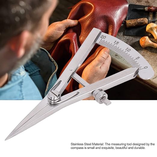 Marking Gauge, Stainless Steel Scribe Tool, Caliper Measuring Tool for Leather Trimming Projects