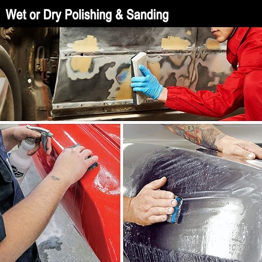9x11 inch 16 Sheets Sandpaper, Wet or Dry 2000-10000 Grit 8 Assortment Sand Paper, Extra Fine Abrasive Pads for Automotive Sanding, Wood Turing Finishing, Metal Furniture Polishing and More