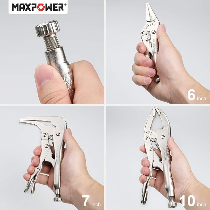 MAXPOWER 3 Piece Locking Pliers Set