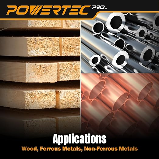 POWERTEC PRO 50PK, 5 Inch Sanding Discs Hook and Loop, 60 Grit, Zirconia Orbital Sander Sandpaper for 5 & 8 Hole Random Orbital Sanders - Automotive, Paint, Metal, Woodworking (45306Z-50)
