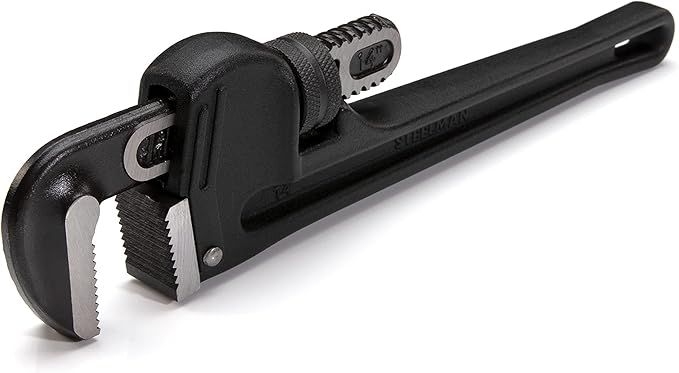 Steelman 60877 14-Inch Heavy-Duty Cast Aluminum Straight Handle Pipe Wrench