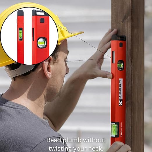 Kapro - 781 Genesis Box Level - Features Horizontal Vial and Dual-View Plumb Site - VPA Certified - Aluminum - 48 Inch