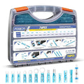 FORCA 740PCS Heat Shrink Wire Connectors Kit, AWG 16-14 Marine Grade Waterproof Crimp, Electrical Solder Seal, Ring Fork Spade Bullet Solder Butt Connectors Blue(13 Types)
